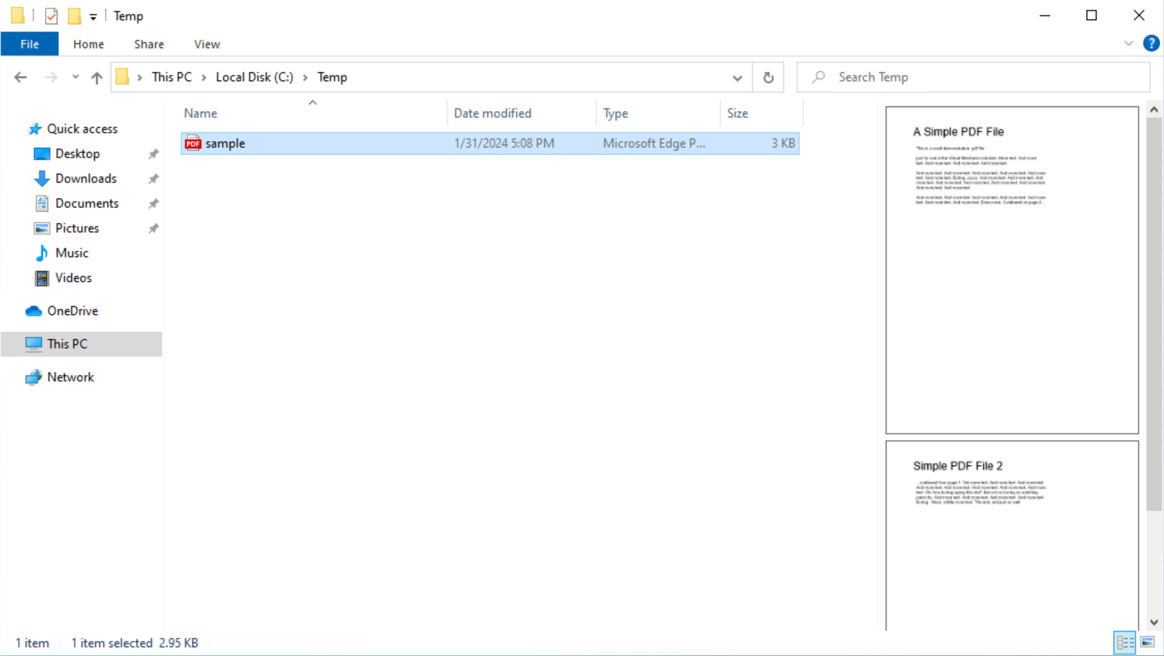 Demonstration of the File Explore Add-On tool adding a preview pane to the File Explorer